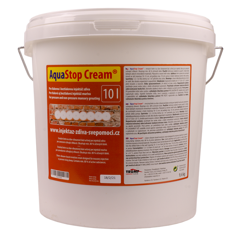 AquaStop Cream® - kbelík 10 l | Krémová injektáž zdiva